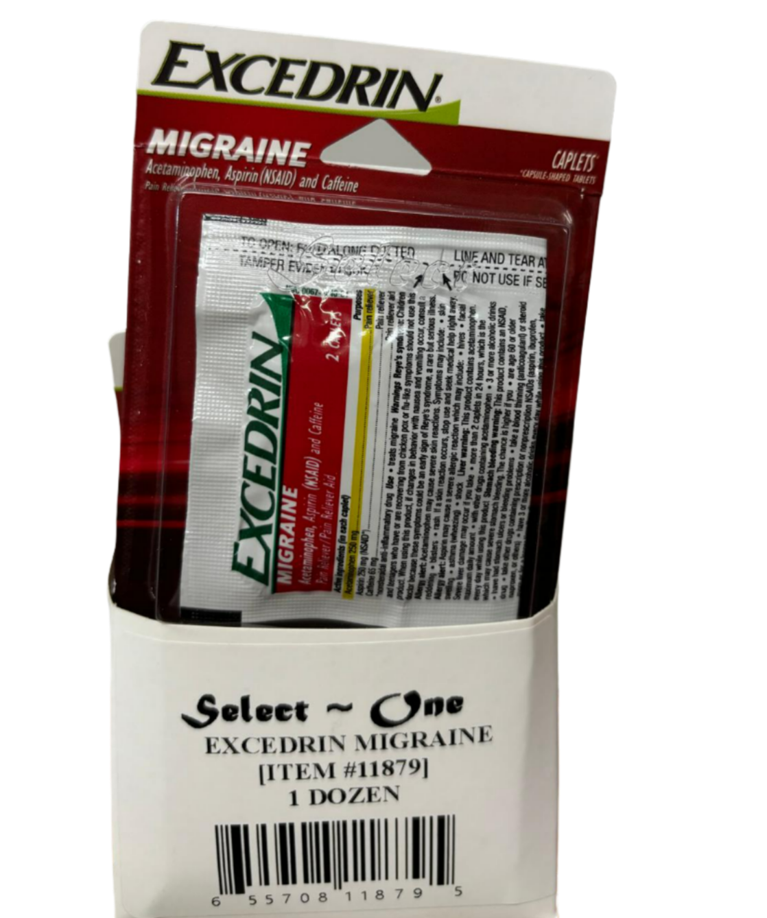 Excedrin Acetaminophen, Aspirin(NSAID) and Caffeine Pain Reliever
