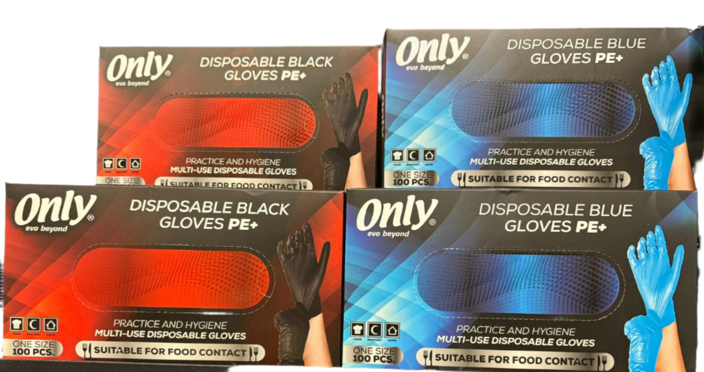 Only Disposable Gloves- 100 Pcs