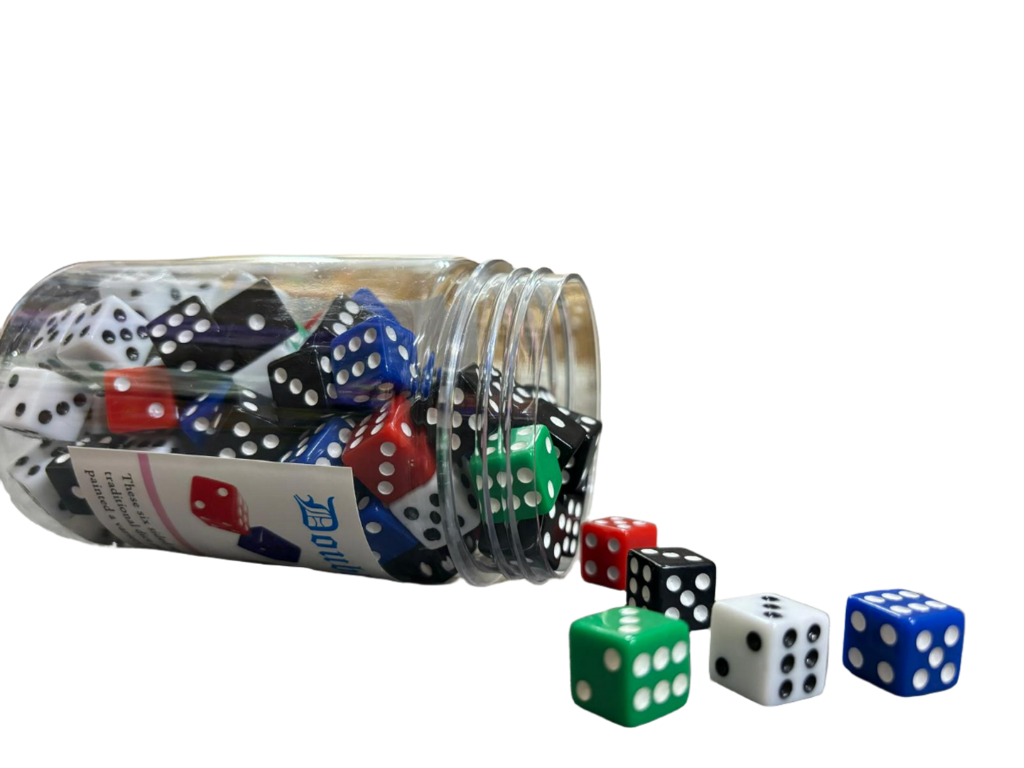 Multi Color Dice - 100 Pcs