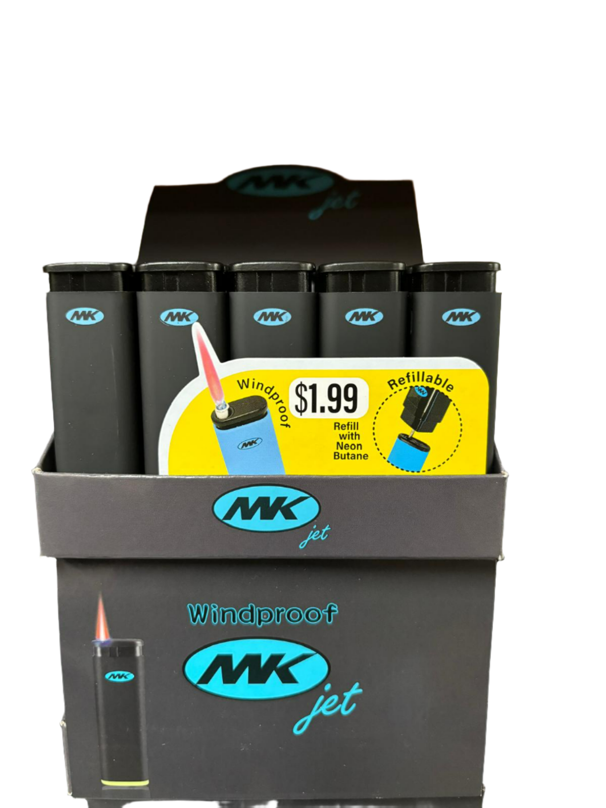 MK Jet Windproof Lighters - 50 Pack