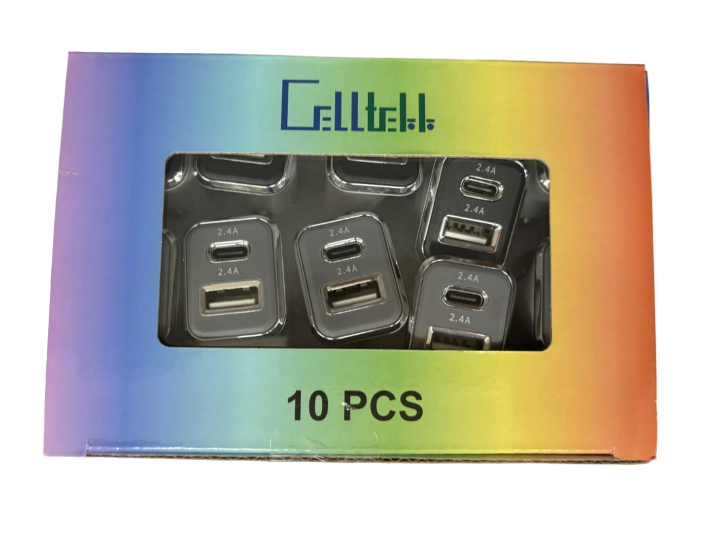 Celltell USB-C/USB Car Charger - 10 Pcs