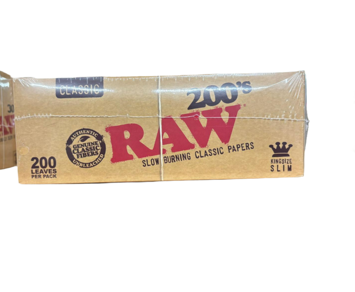 RAW Classic Slow Burning Papers - King Size Slim - 40 Packs Per Box