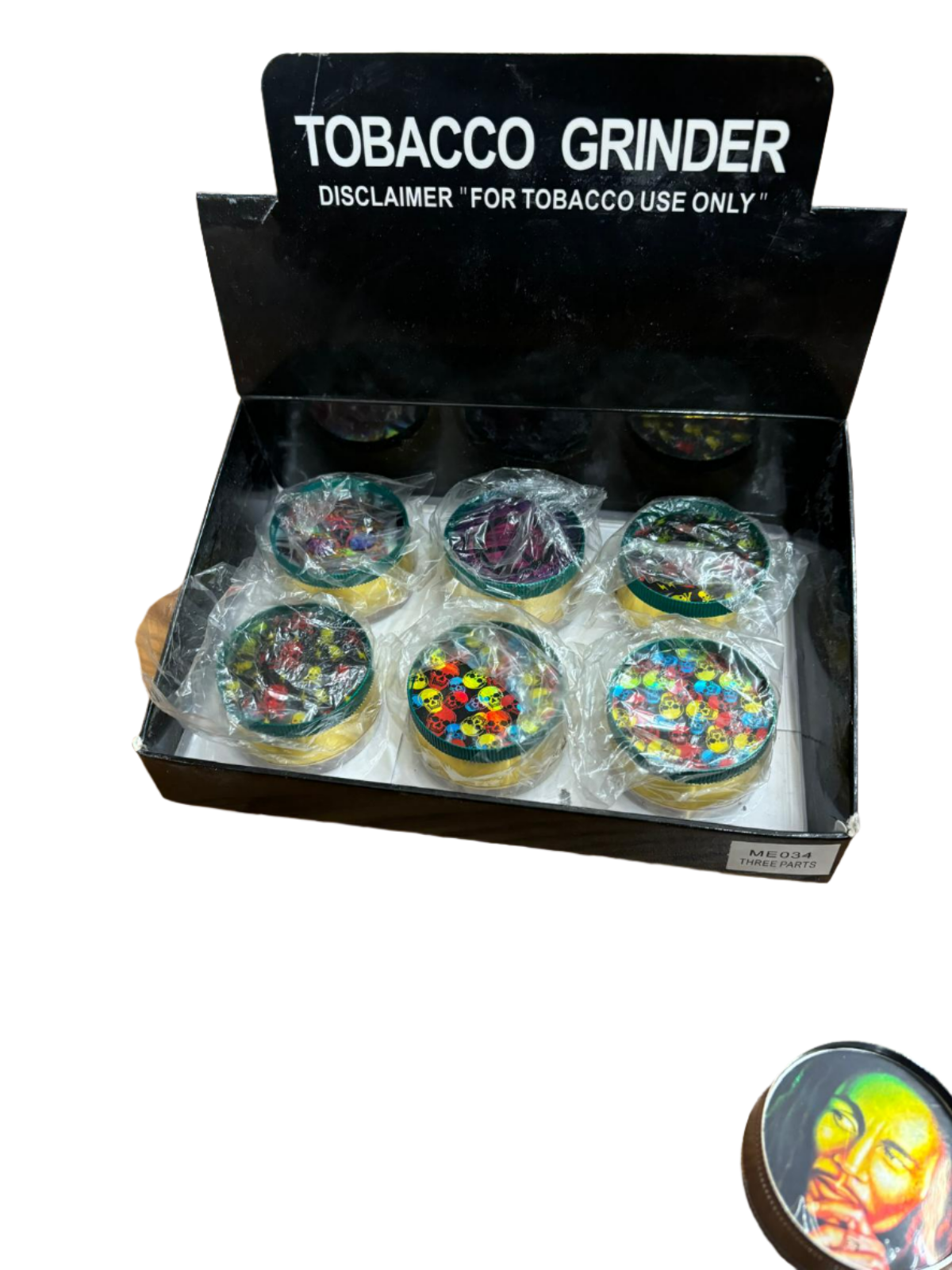 Tobacco Grinder Bob Marley - 3 Parts