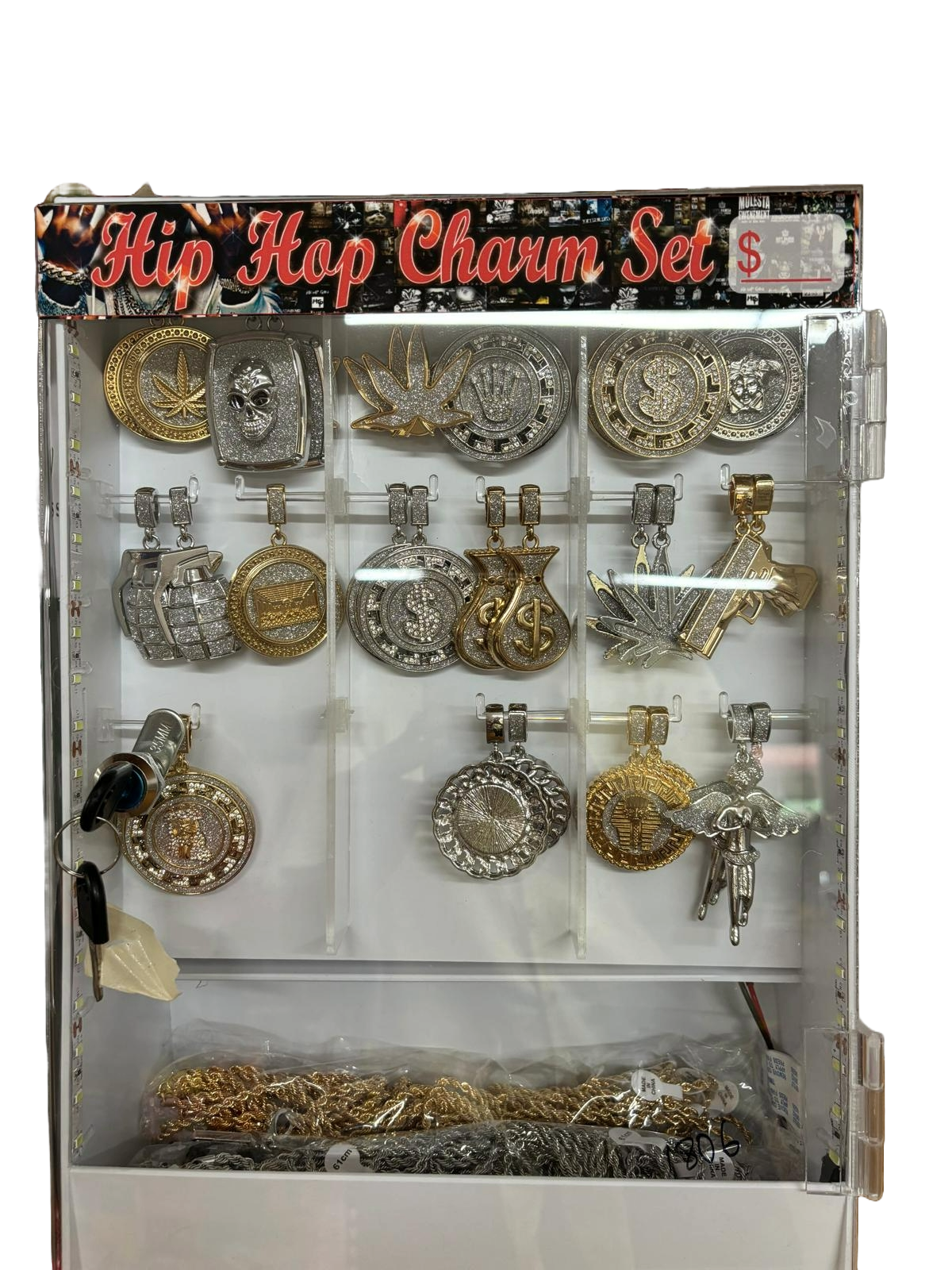 Hip Hop Charm Display Set
