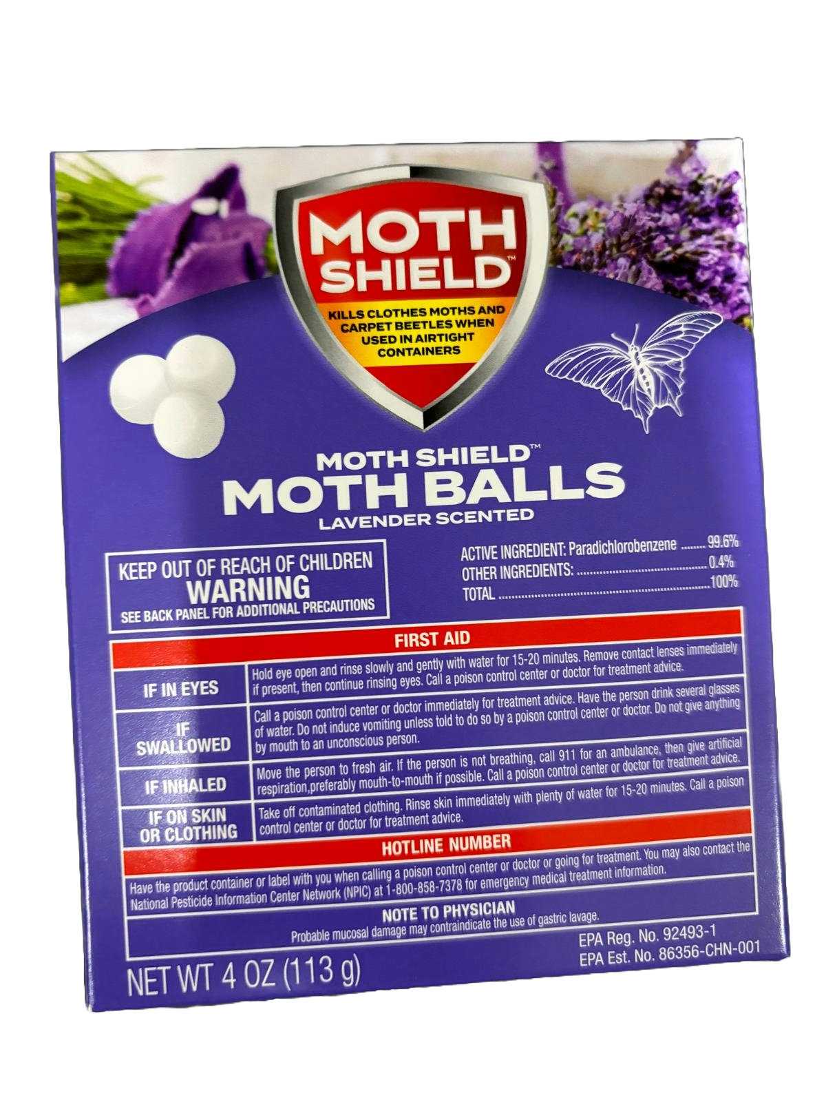 Moth Shield Moth Balls Lavender Scented