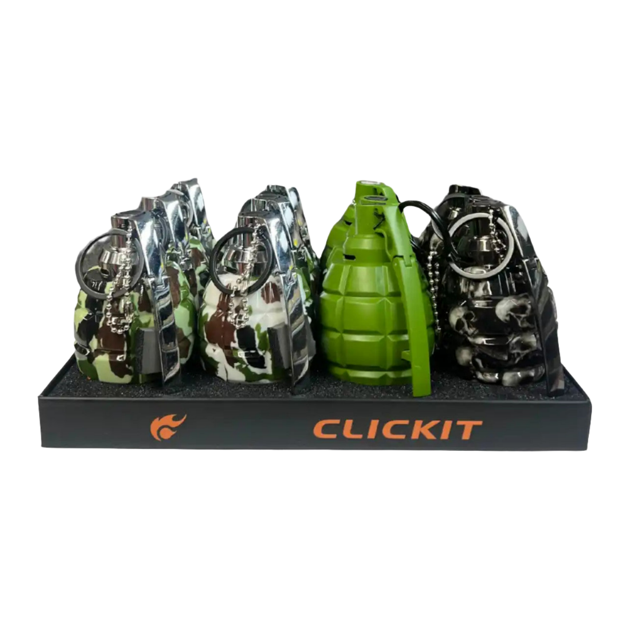 Clickit Grenade Lighter -12 Pack