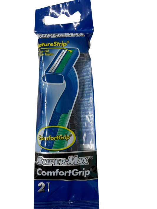 SuperMax Comfort Grip - Pack of 2 Razors