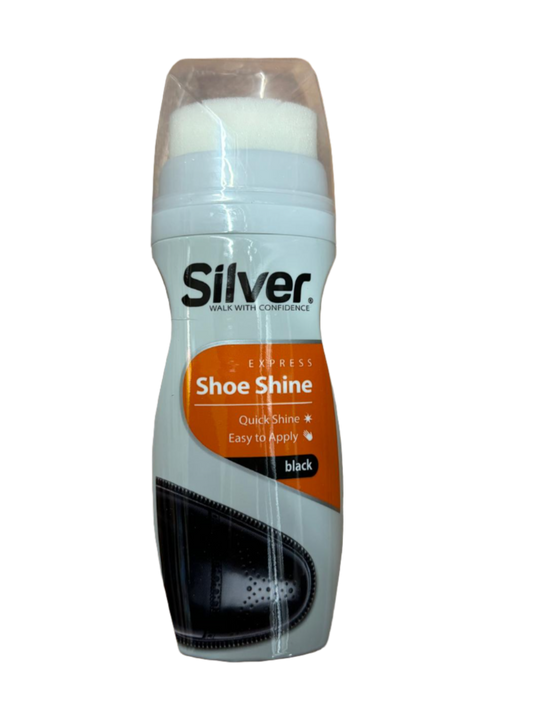 Silver Shoe Shine - Black