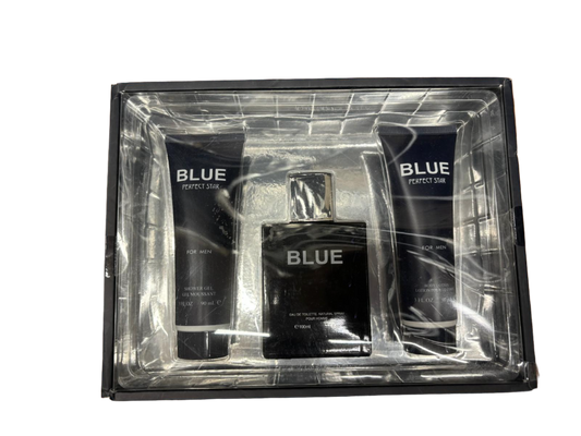 Blue Perfect Star  Set - Shower Gel, Perfume, Body Lotion (Copy)