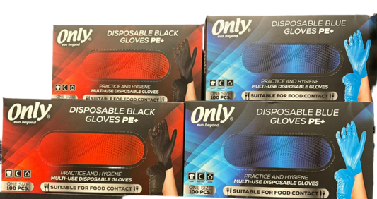 Only Disposable Gloves- 100 Pcs