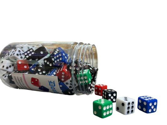 Multi Color Dice - 100 Pcs