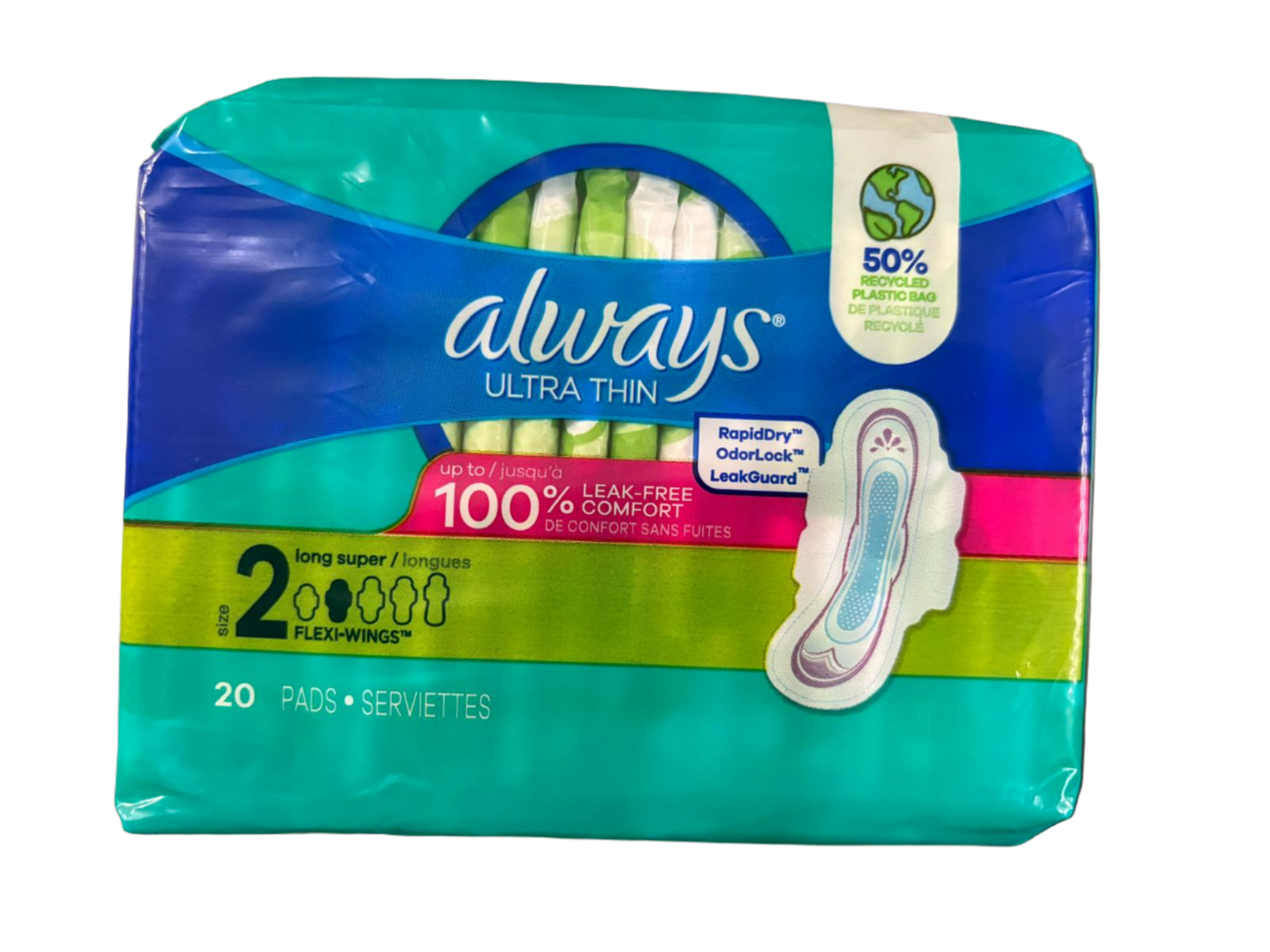 Always Ultra Thin Long Super Pads - 20 Pads