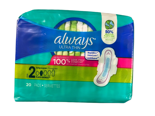 Always Ultra Thin Long Super Pads - 20 Pads