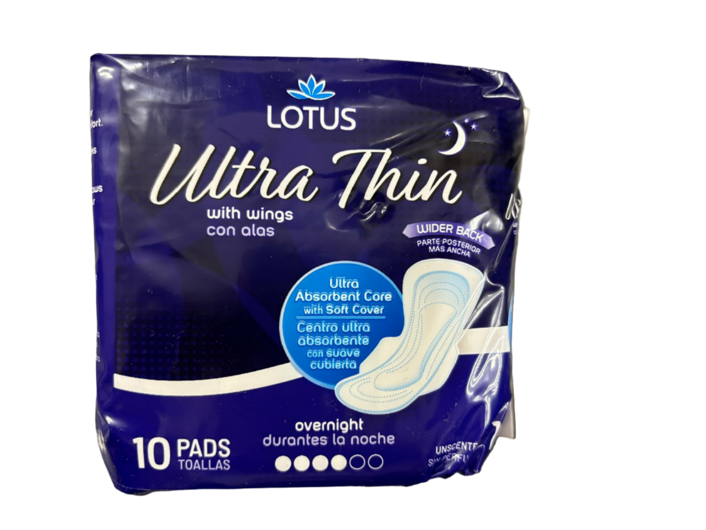 Lotus Ultra Thin  Overnight Pads - 10 Pads