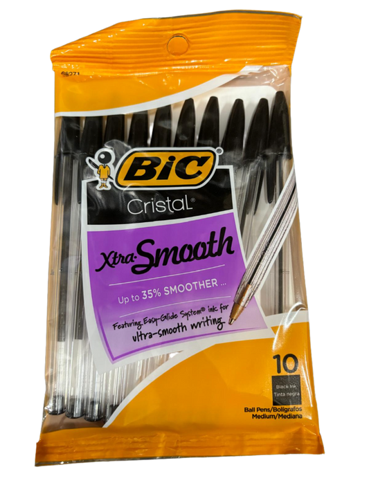 Bic Xtra Smooth Black Pen - 10