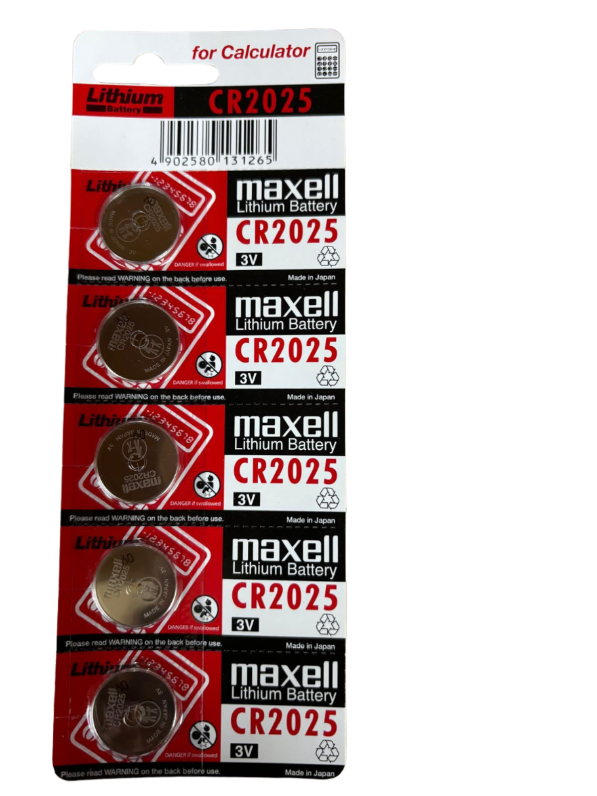 Maxell Lithium Battery CR2025 3V for Calculator