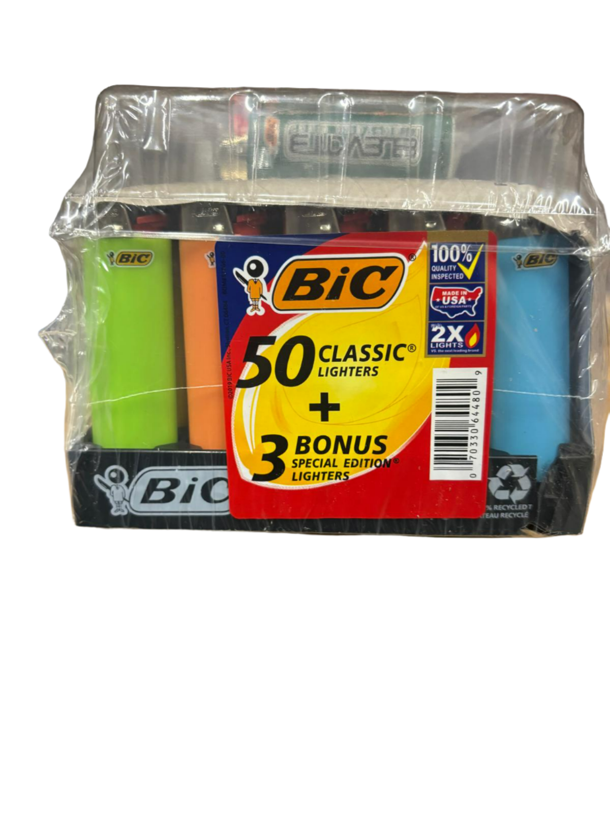 BiC 50 Classic Lighters + 3 Bonus Special Edition Lighters