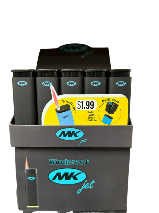 MK Jet Windproof Lighters - 50 Pack