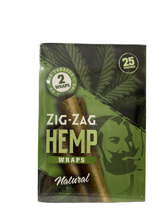 Zig-Zag Hemp Wraps natural - 25 Pouches