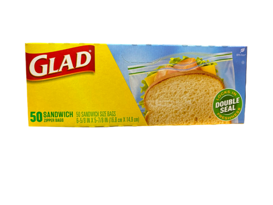 Glad 50 Sandwich Zipper Bags