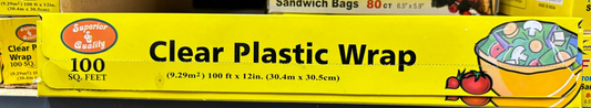 Clear Plastic Wrap - 100 Sq Feet