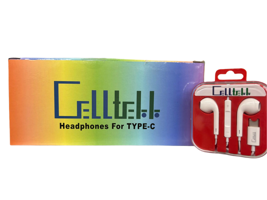 Celltell Multi Color Headphones for Type-C - 10 Pcs