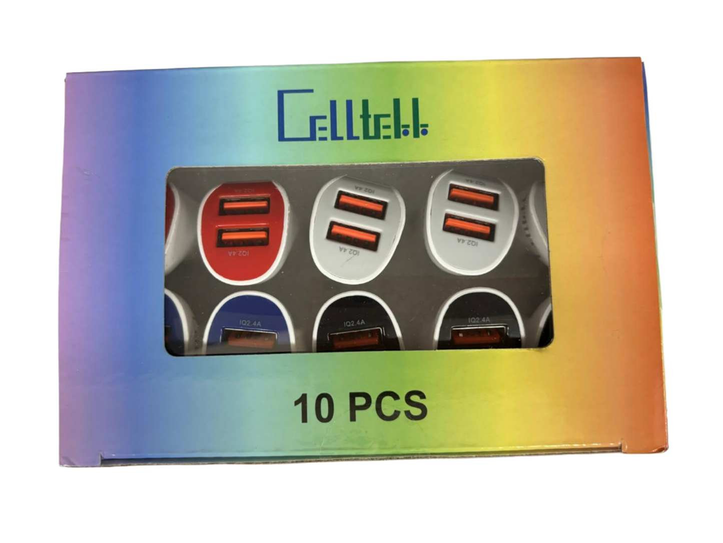 Celltell Dual USB Car Charger - 10 Pcs