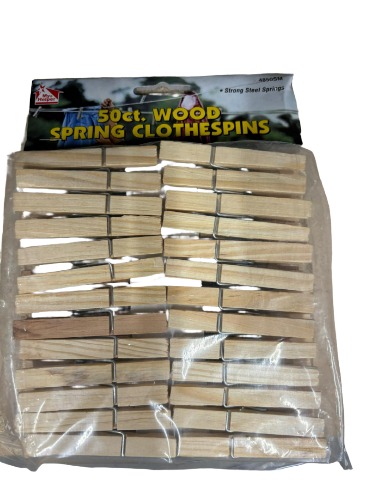 50 Ct. Wood Spring Clothespin