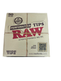 RAW Perforated Tips -  Authentic Perforated Wide Tips- Pre Rolled - 50 Per Box