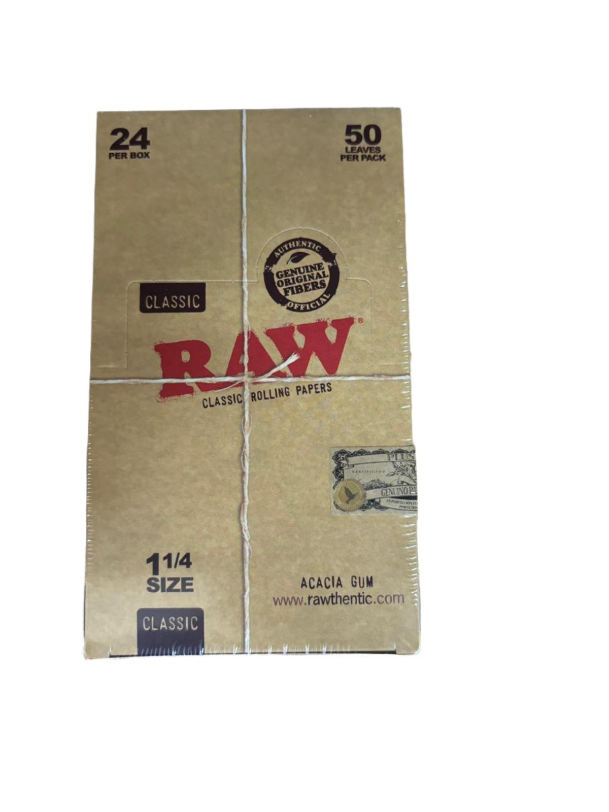 RAW Classic Rolling Papers 1 1/4 Size Classic - 24 Packs Per Box