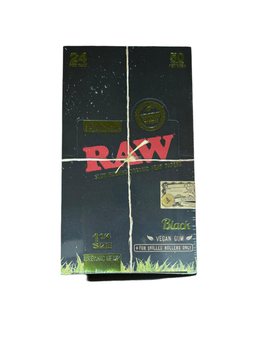 RAW Slow Burning Organic Hemp Papers 1 1/4 Size - 24 Packs Per Box