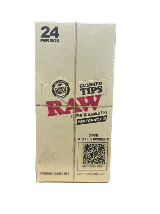 RAW Authentic Gummed Tips - 24 Pack Per Box