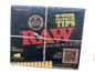 RAW Authentic Pre-Rolled Tips - Black - 20 Pack Per Box