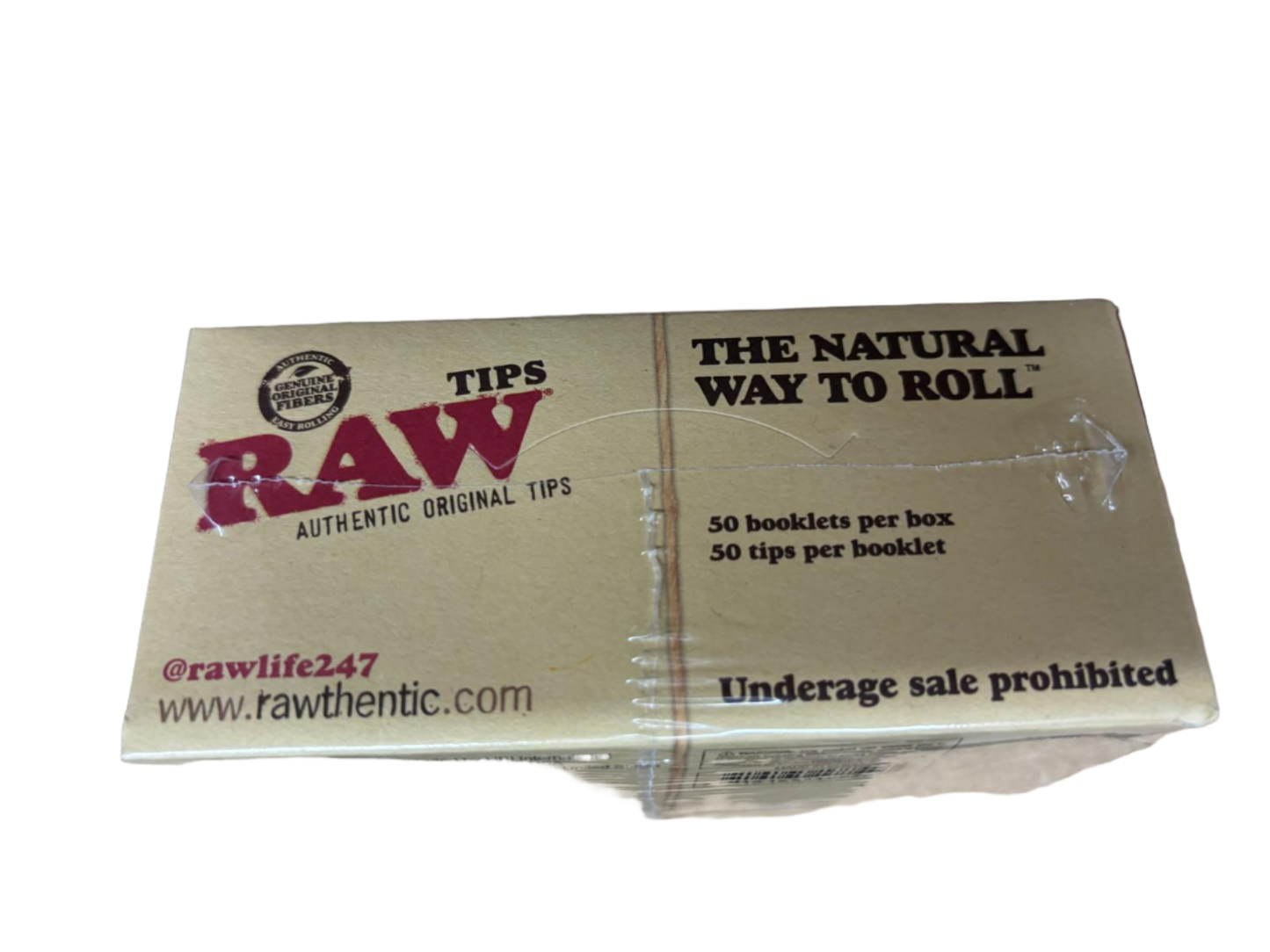 RAW Authentic Original Tips - 50 Booklets Per Box