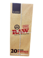 RAW Cone Natural Un Refined Rolling Papers - 20 Stage Rawket Launcher - 8 Packs per Box