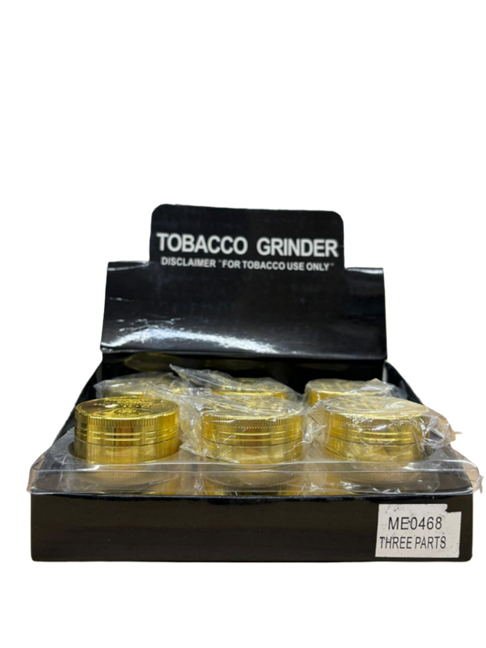 Gold Color Tobacco Grinder Three Parts