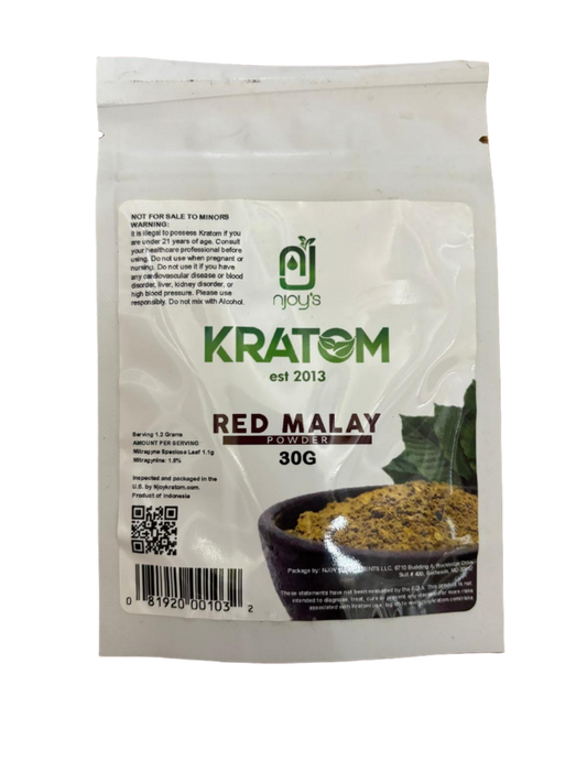 njoy's Kratom Red Malay Powder - 30 G