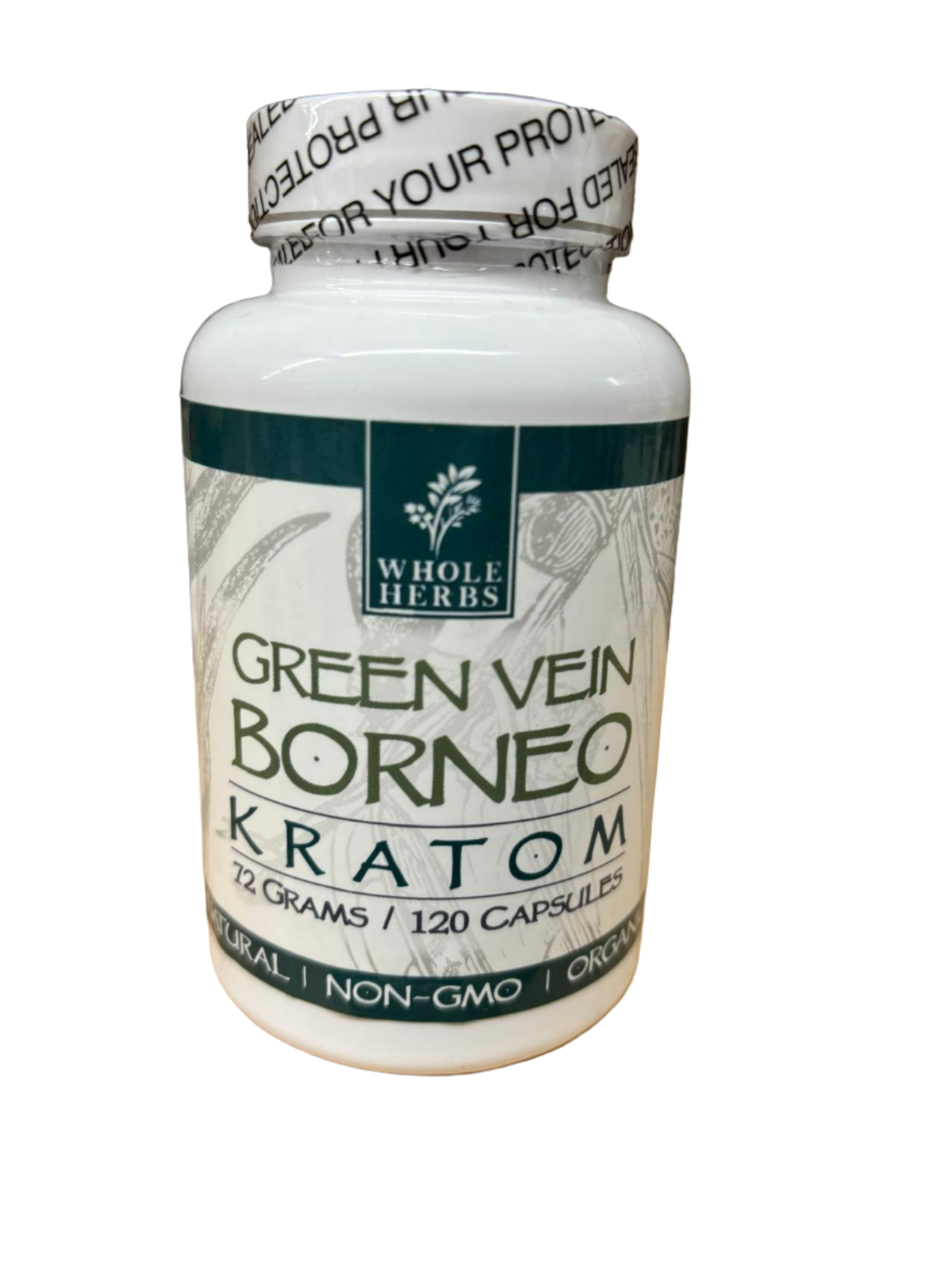 Whole Herbs Green View Borneo Kratom - 72g/ 120 Capsules