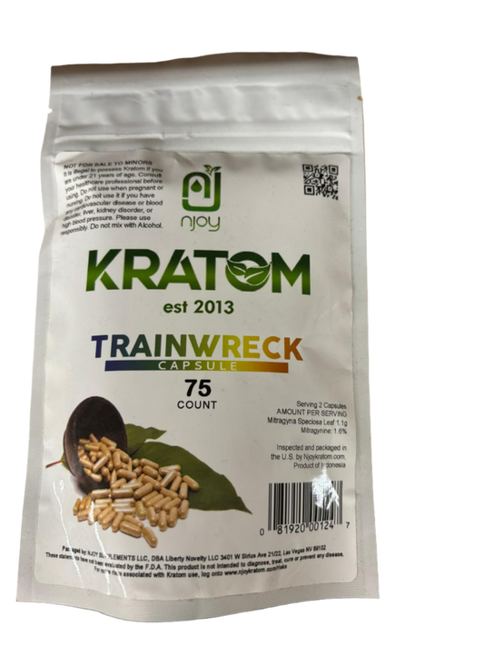 njoy's Kratom Trainwreck  - 75 Capsules