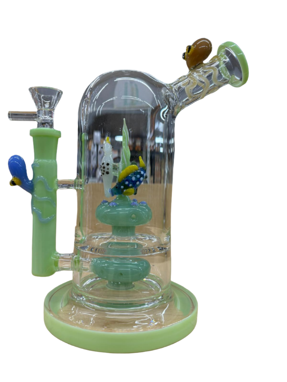 Design Glass Water Pipe - Green