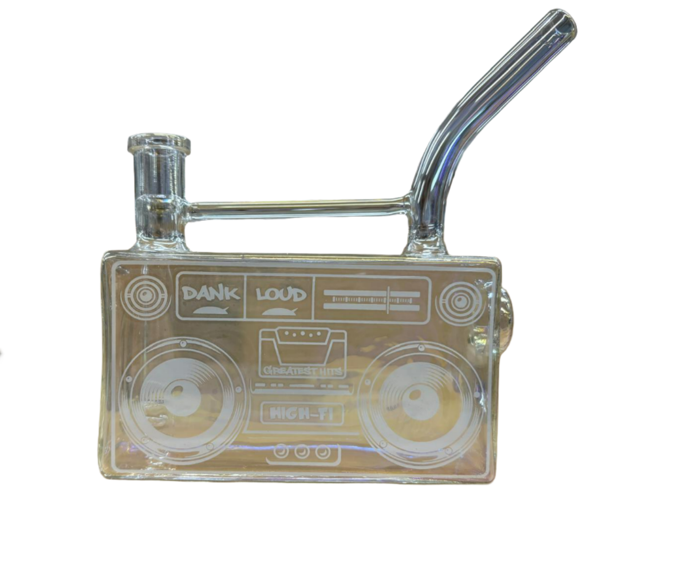 Boom Box Design Glass Water Pipe