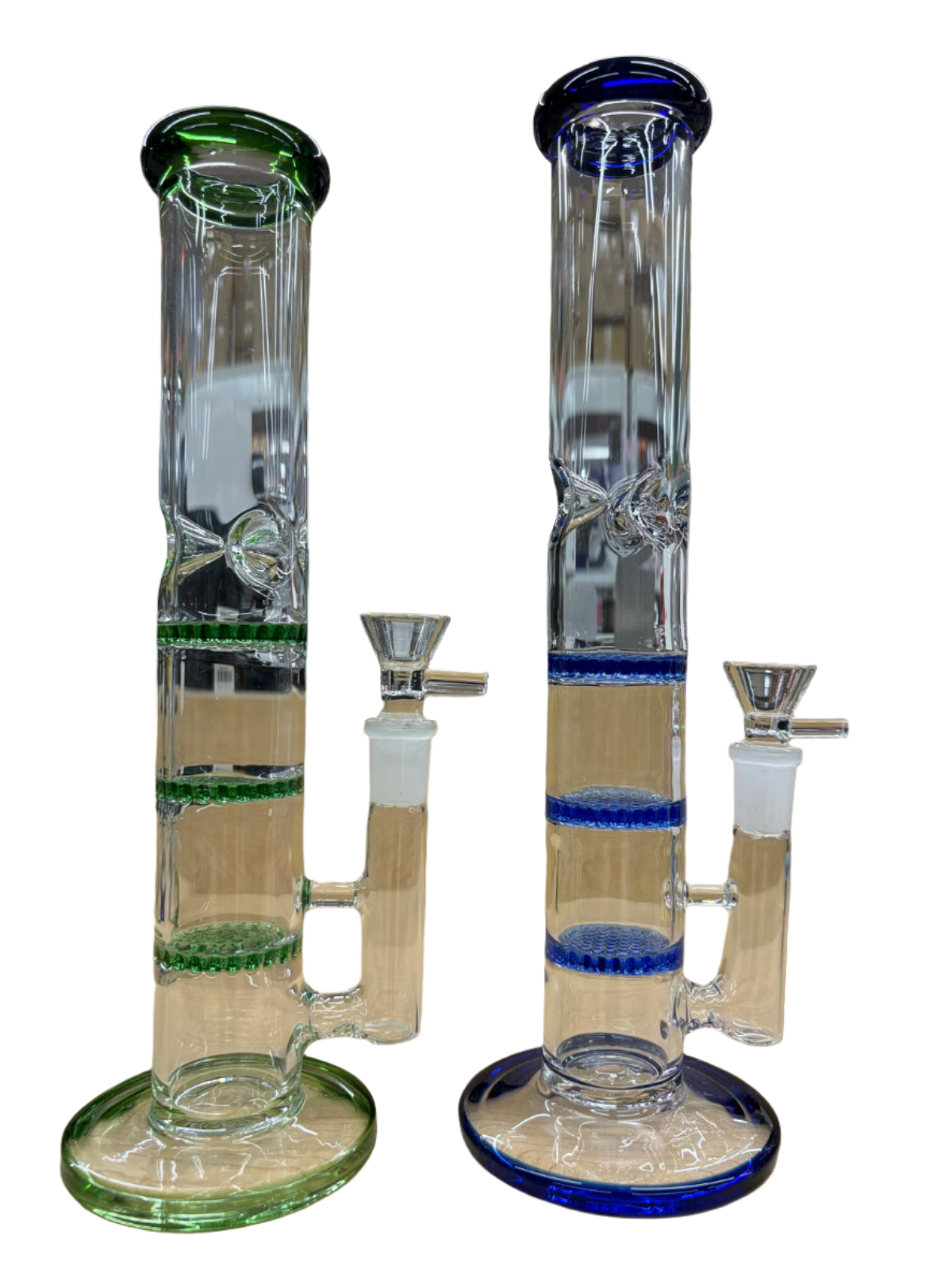 Slim Three Layers Glass Water Pipe