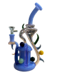 Glass Water Pipe Spike Design Mixed Color