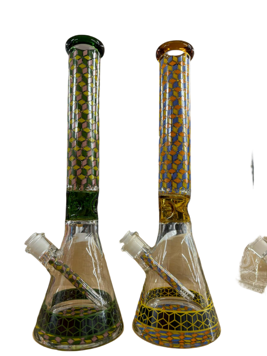 Multi Color Graphic Design Water Pipe