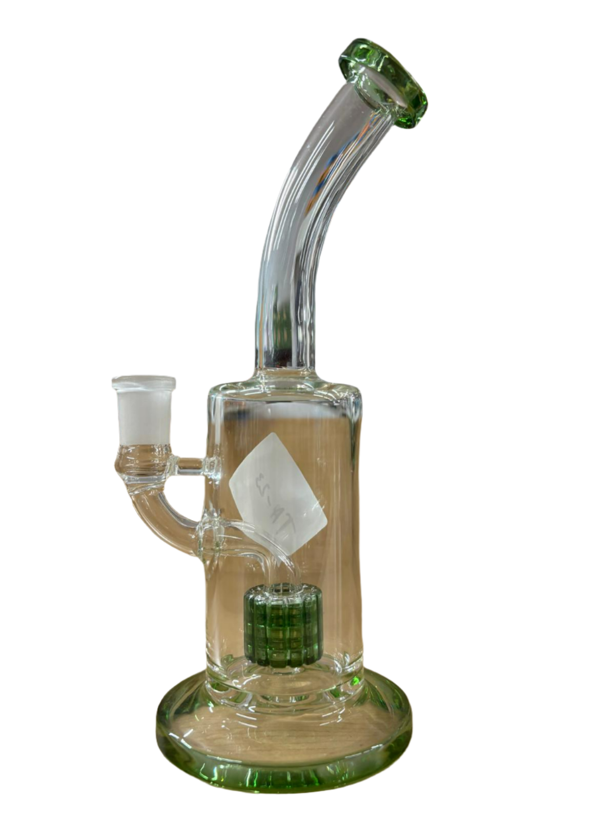 Glass Clear Water Pipe - Green