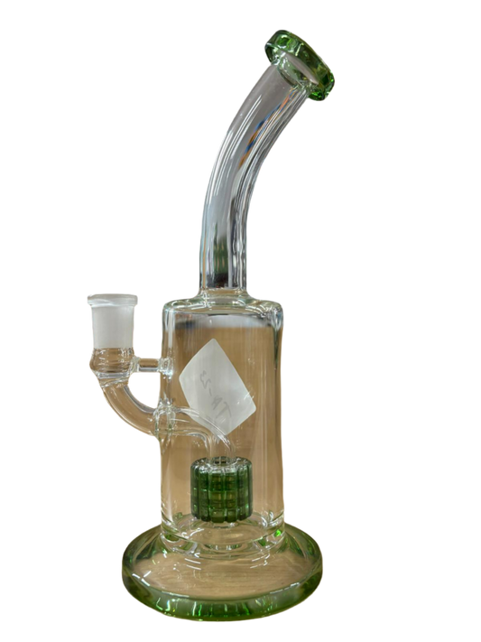 Glass Clear Water Pipe - Green