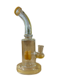 Glass Clear Bent Water Pipe - Yellow