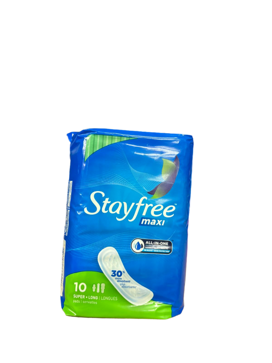 Stayfree Maxi Super Long Pads - 10 Pads