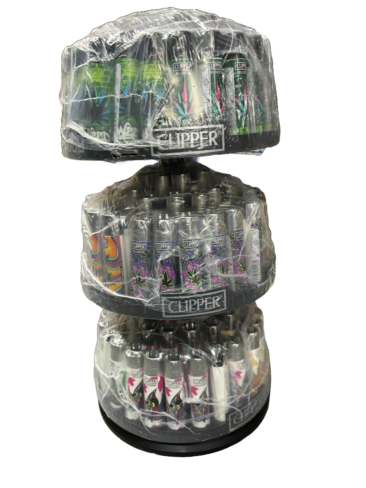 Clipper Reusable Lighters Display Set