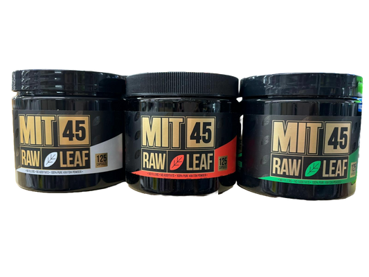 MIT 45 Raw Leaf Kratom Powder - 125 Capsules